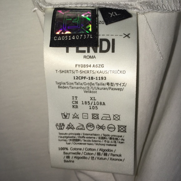 Fendi Red Monster Eyes Tee - Picture 2 of 3